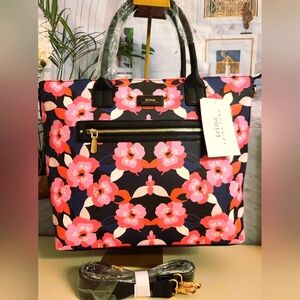 Trina Turk Large Floral Tote With Crossbody Strap. New With Tags.